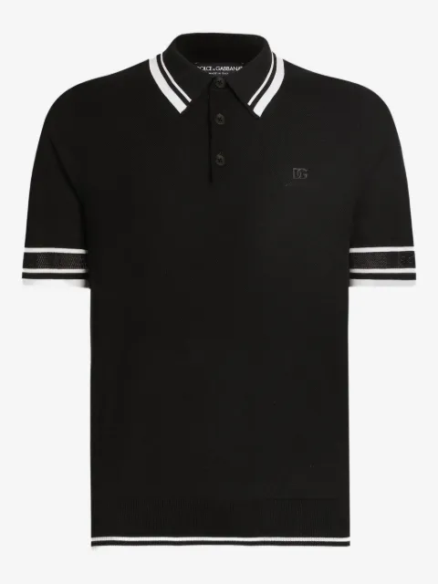 Dolce & Gabbana playera tipo polo con ribete en contraste