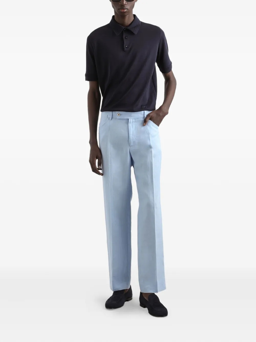 Dolce & Gabbana Zijden poloshirt Blauw