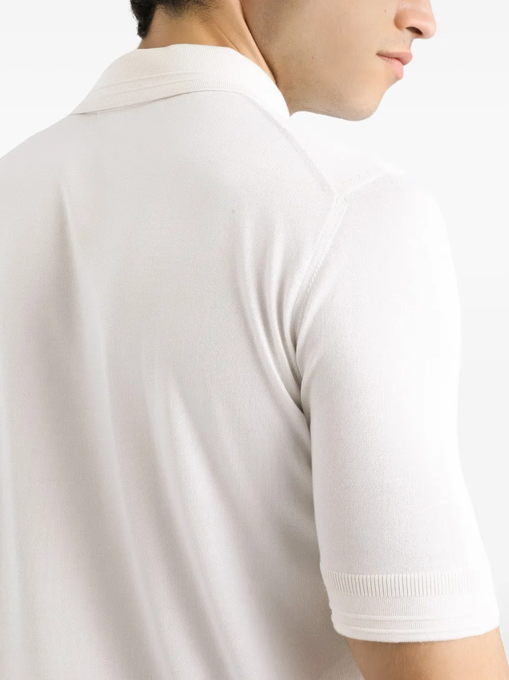 Dolce & Gabbana logo-embroidered polo shirt Wit