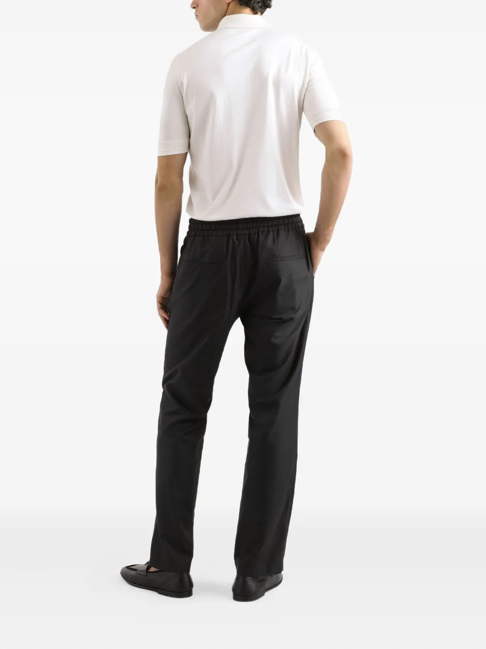 Dolce & Gabbana logo-embroidered polo shirt Wit