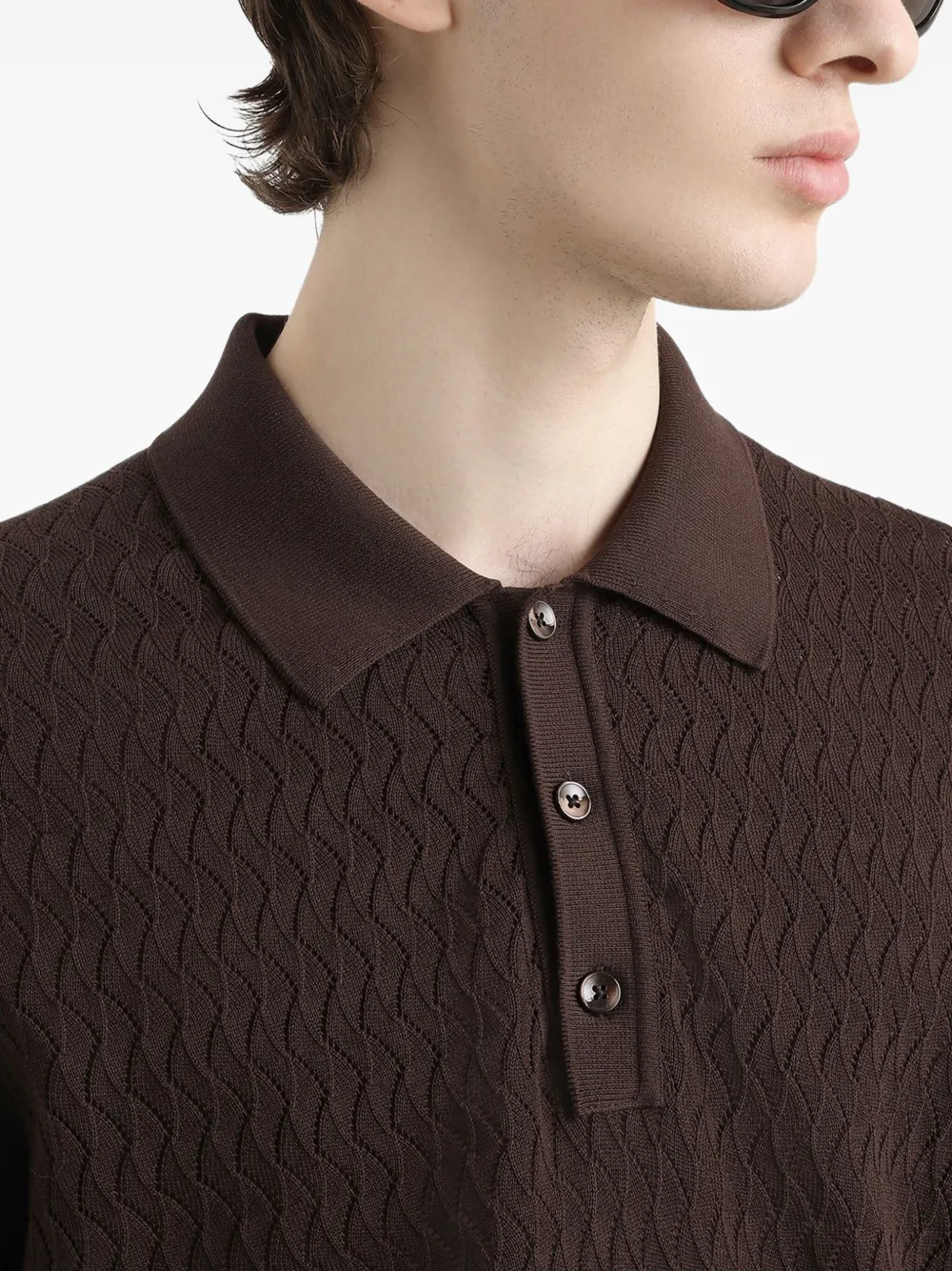 Dolce & Gabbana Katoenen poloshirt Bruin