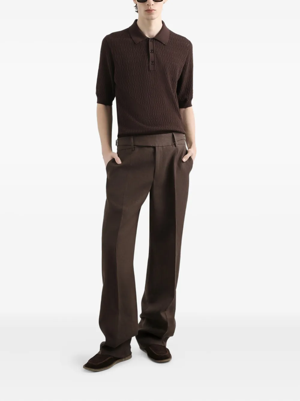 Dolce & Gabbana Katoenen poloshirt - Bruin