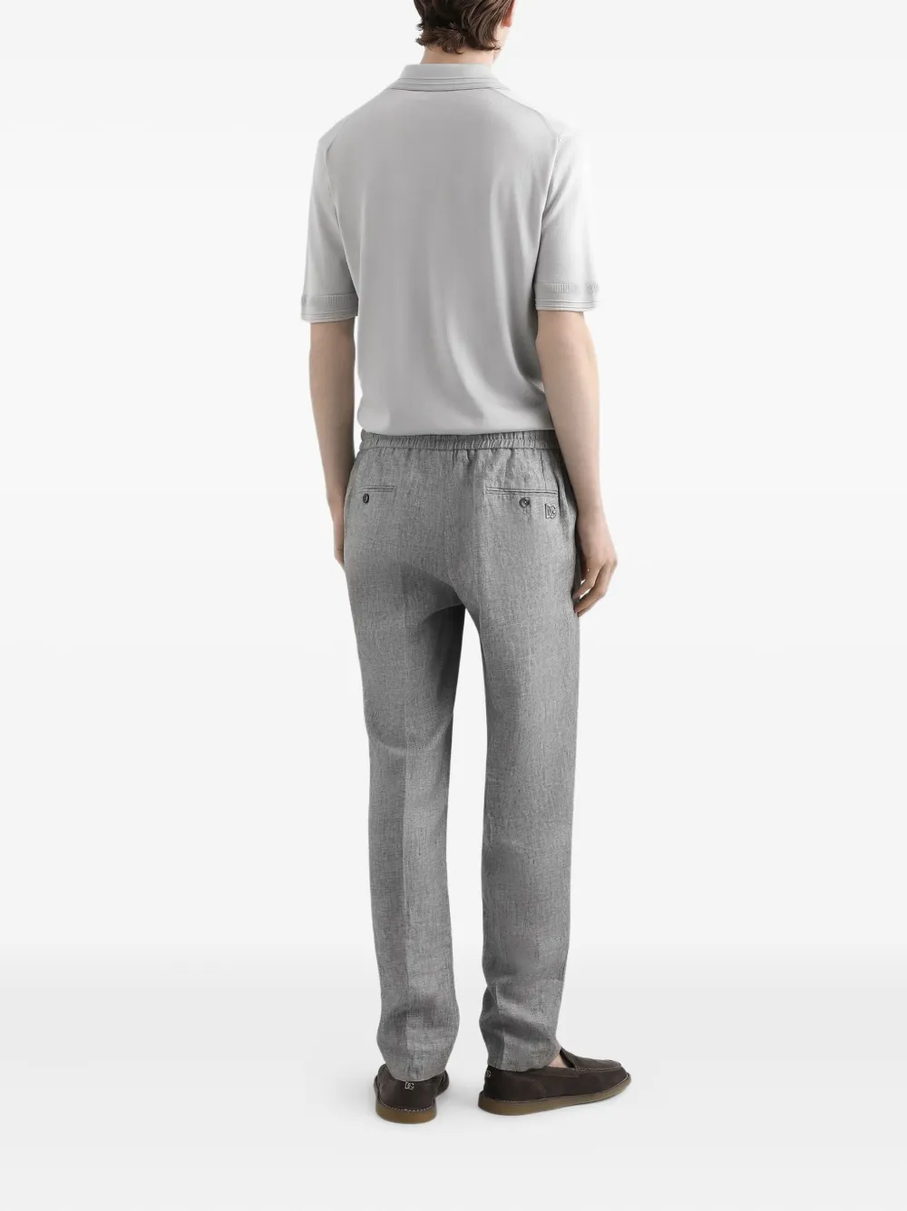 Dolce & Gabbana Zijden poloshirt Grijs