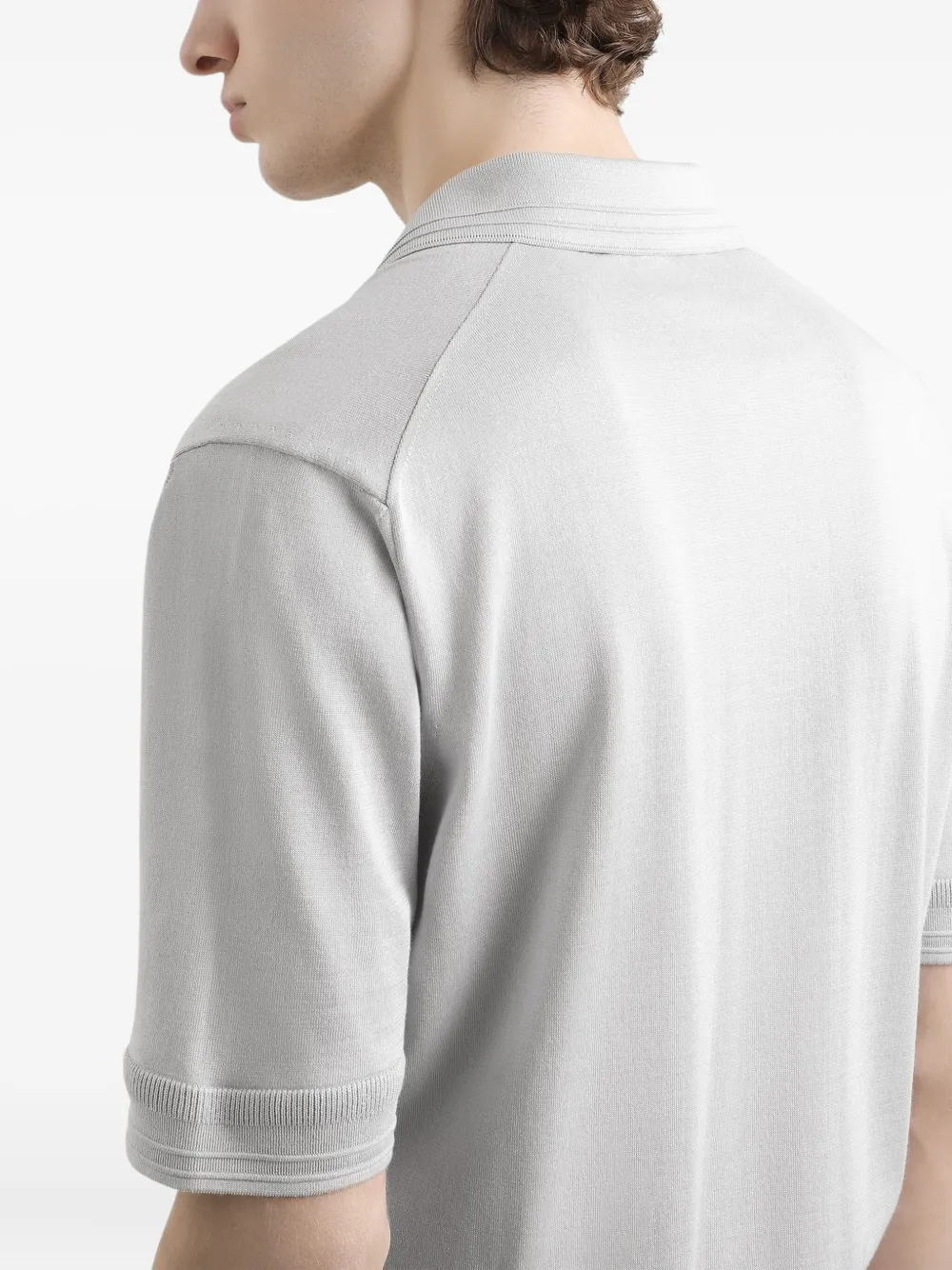 Dolce & Gabbana Zijden poloshirt Grijs