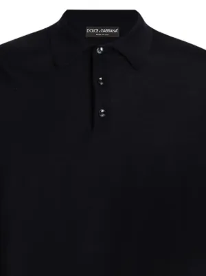Pull Col Roulé Dolce & Gabbana En Cachemire Noir - Blason Brodé - Neuf Avec étiquettes