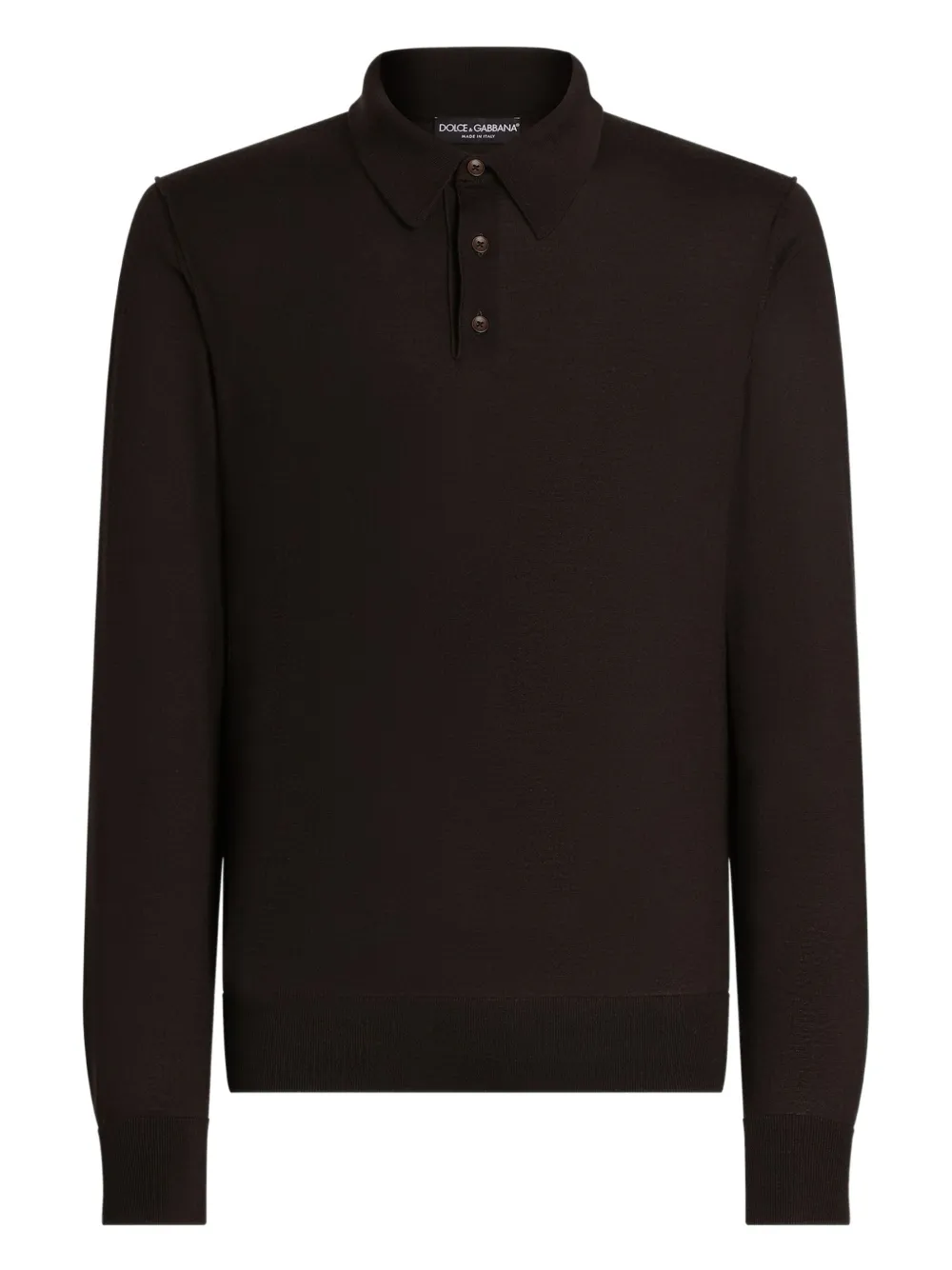 Dolce & Gabbana Poloshirt met lange mouwen Zwart