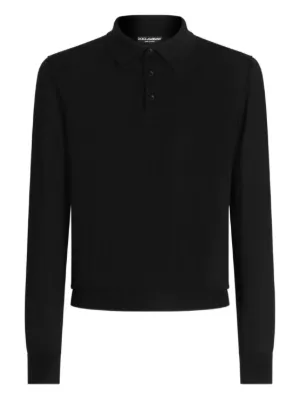 MM6 Maison Margiela ロングスリーブ ポロシャツ | ブラック | FARFETCH JP