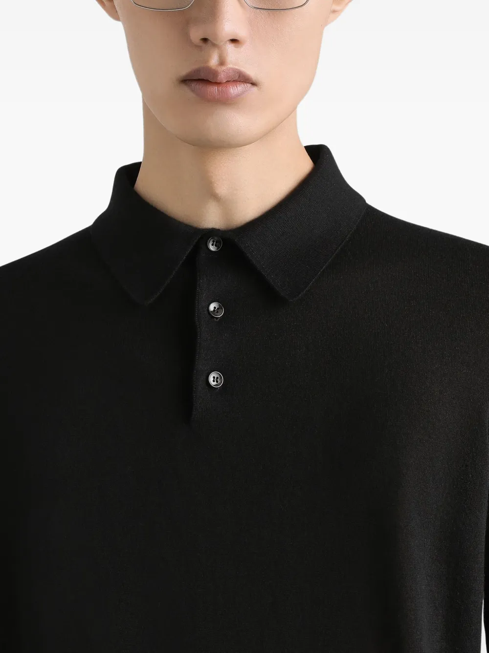 Dolce & Gabbana Poloshirt met lange mouwen Zwart