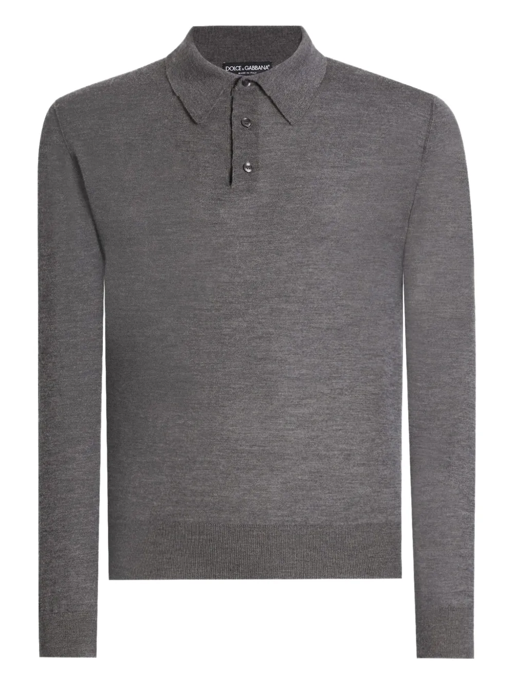 Dolce & Gabbana Poloshirt met lange mouwen Grijs