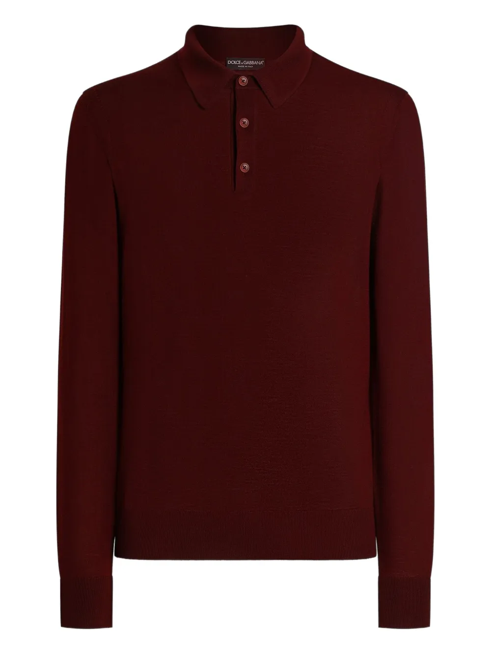 Dolce & Gabbana Poloshirt met lange mouwen Rood