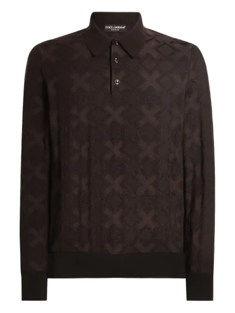 Dolce & Gabbana geometric-pattern polo shirt
