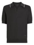 Dolce & Gabbana textured-knit polo top - Grey