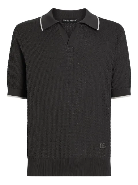 Dolce & Gabbana playera tipo polo tejida texturizada