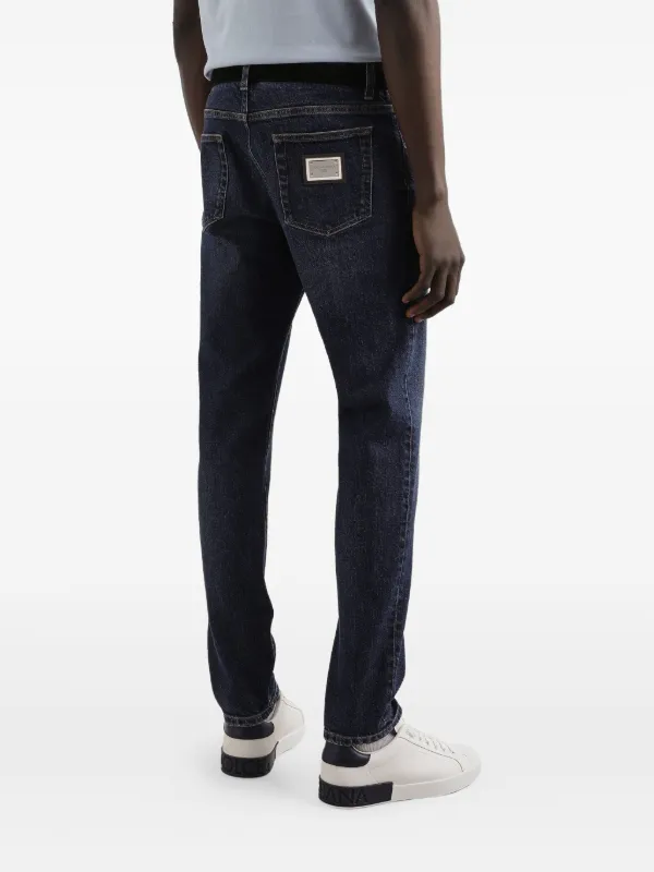 Dolce & Gabbana logo-plaque Jeans | Blue | FARFETCH IN