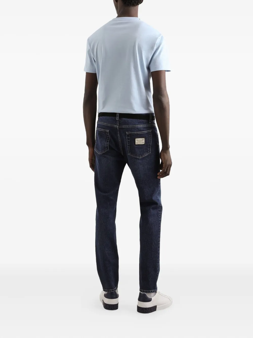 Dolce & Gabbana Jeans met logoplakkaat Blauw