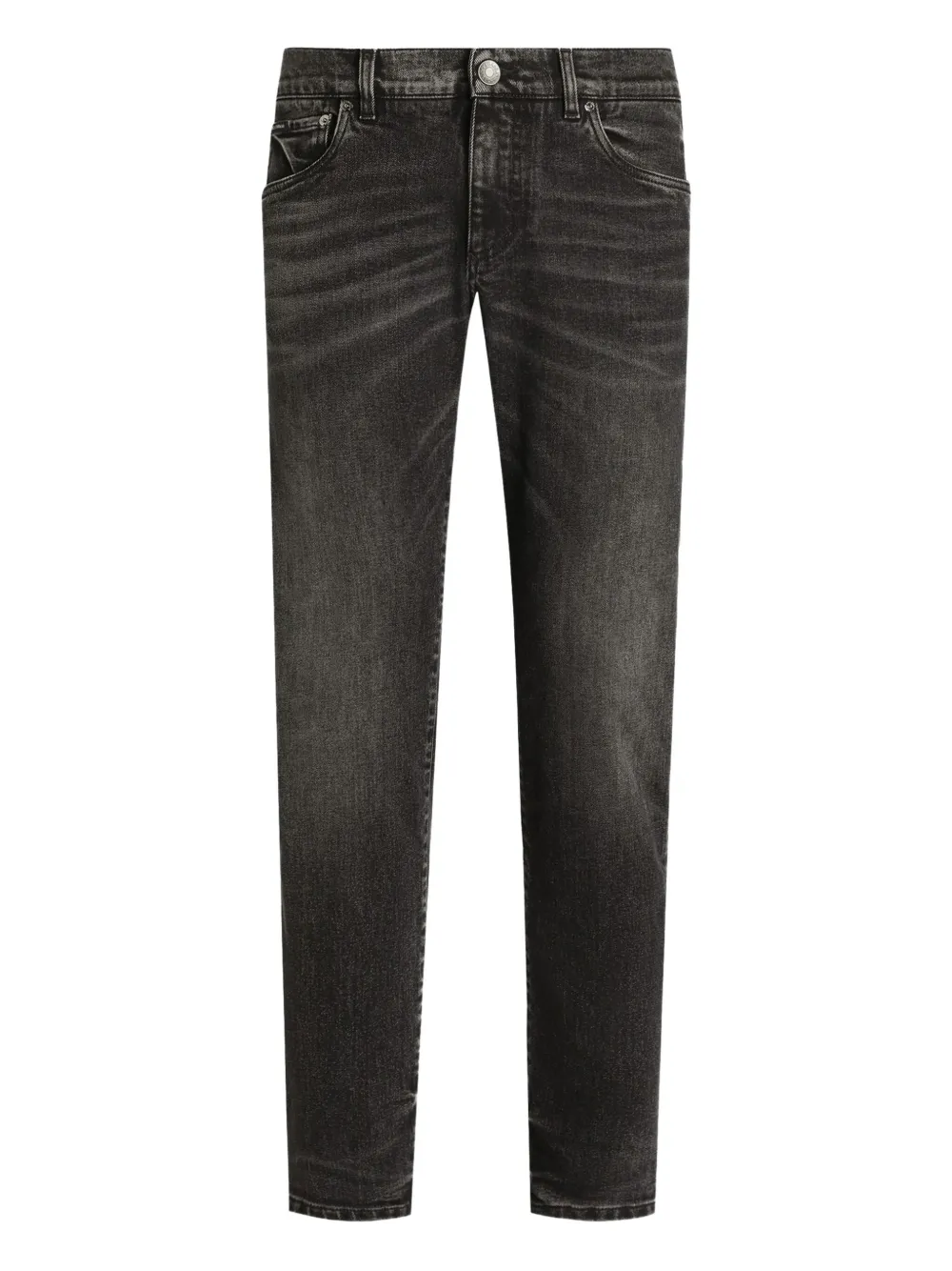 Dolce & Gabbana Jeans met logoplakkaat en vervaagd effect Zwart