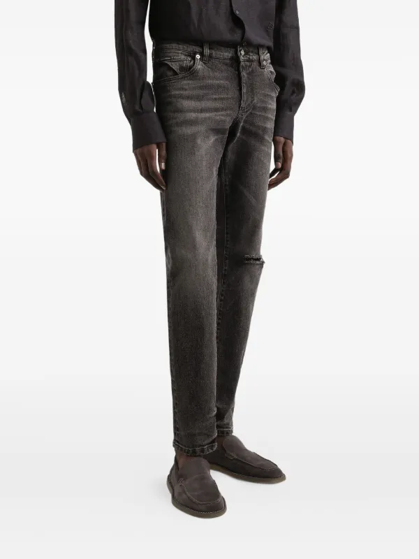 Dolce & Gabbana ripped-details Jeans | Grey | FARFETCH ID