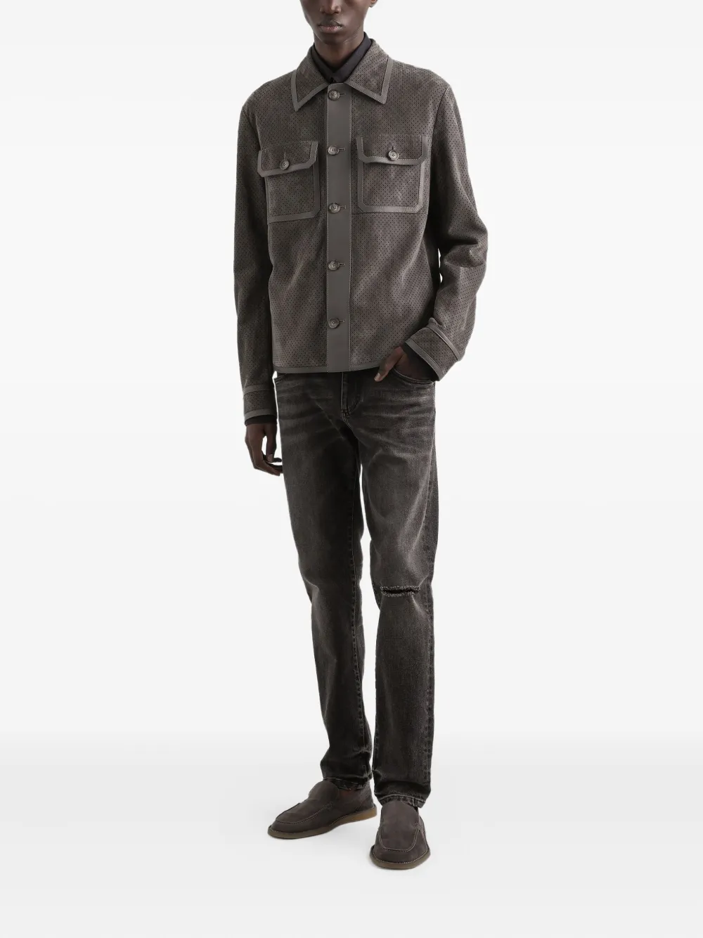 Dolce & Gabbana Jeans met gescheurde details - Grijs