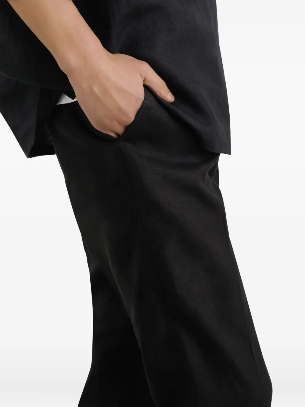 Dolce & Gabbana Linnen broek Zwart