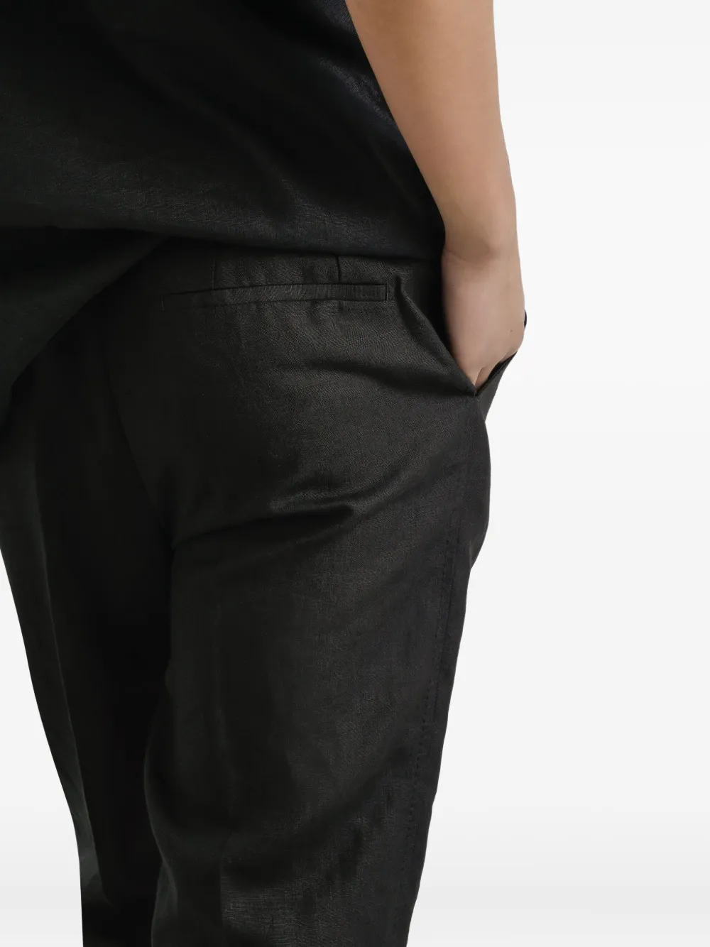 Dolce & Gabbana Linnen broek Zwart