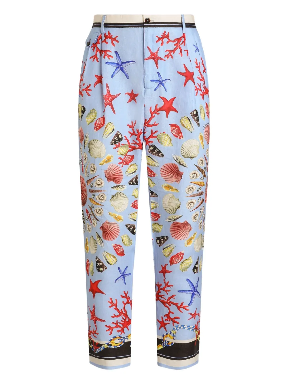 Dolce & Gabbana seashell-print trousers | Blue | Image 1