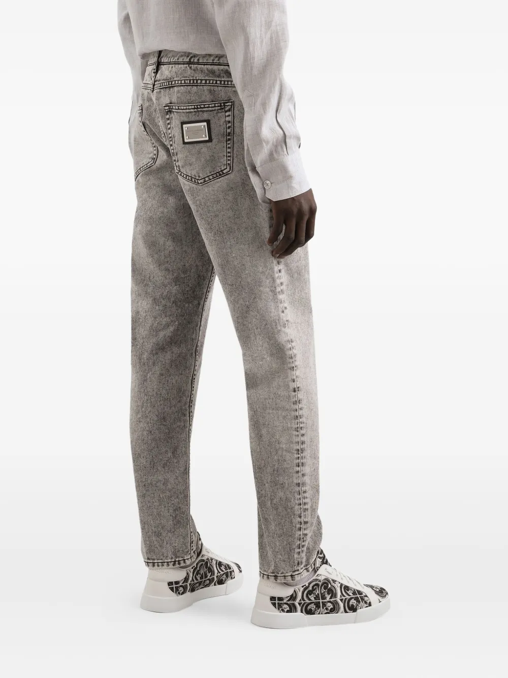 Dolce & Gabbana Jeans met acid-wassing Grijs