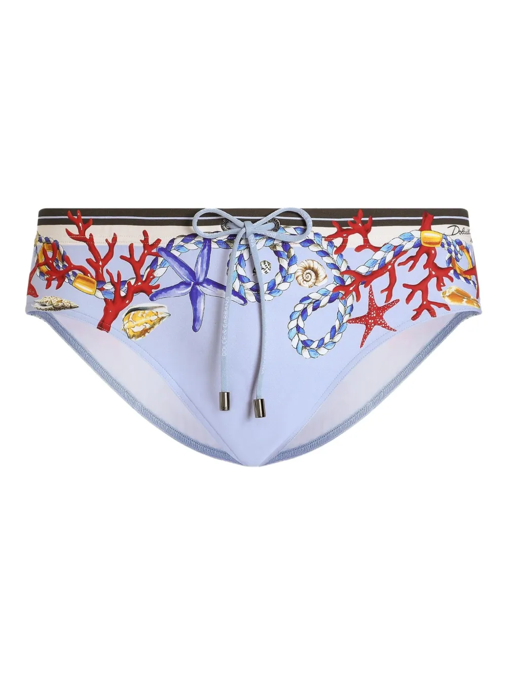 Dolce & Gabbana Zwembroek met schelpenprint Blauw