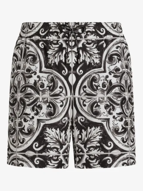 Dolce & Gabbana graphic-print swim shorts 