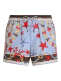 Dolce & Gabbana shell-print swim shorts - Blue