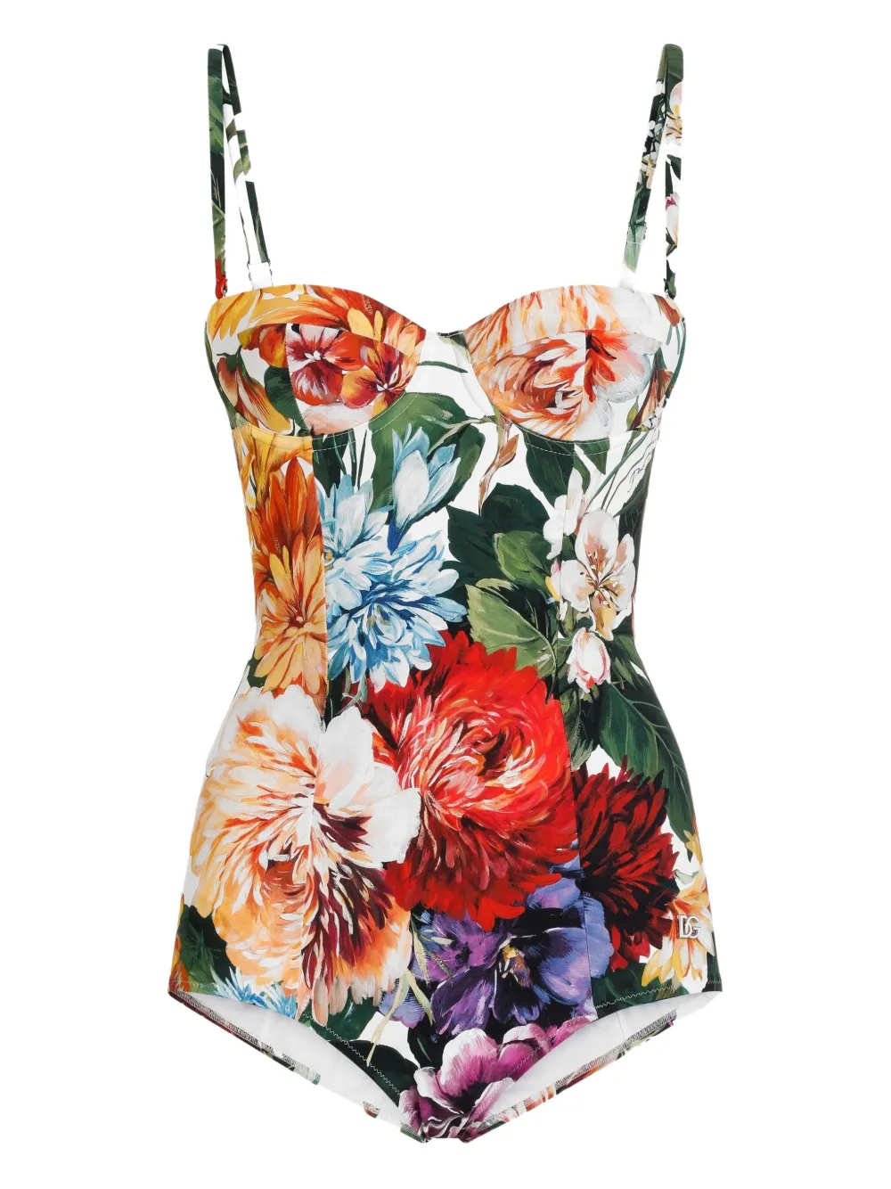 Dolce & Gabbana Badpak met bloemenprint Rood