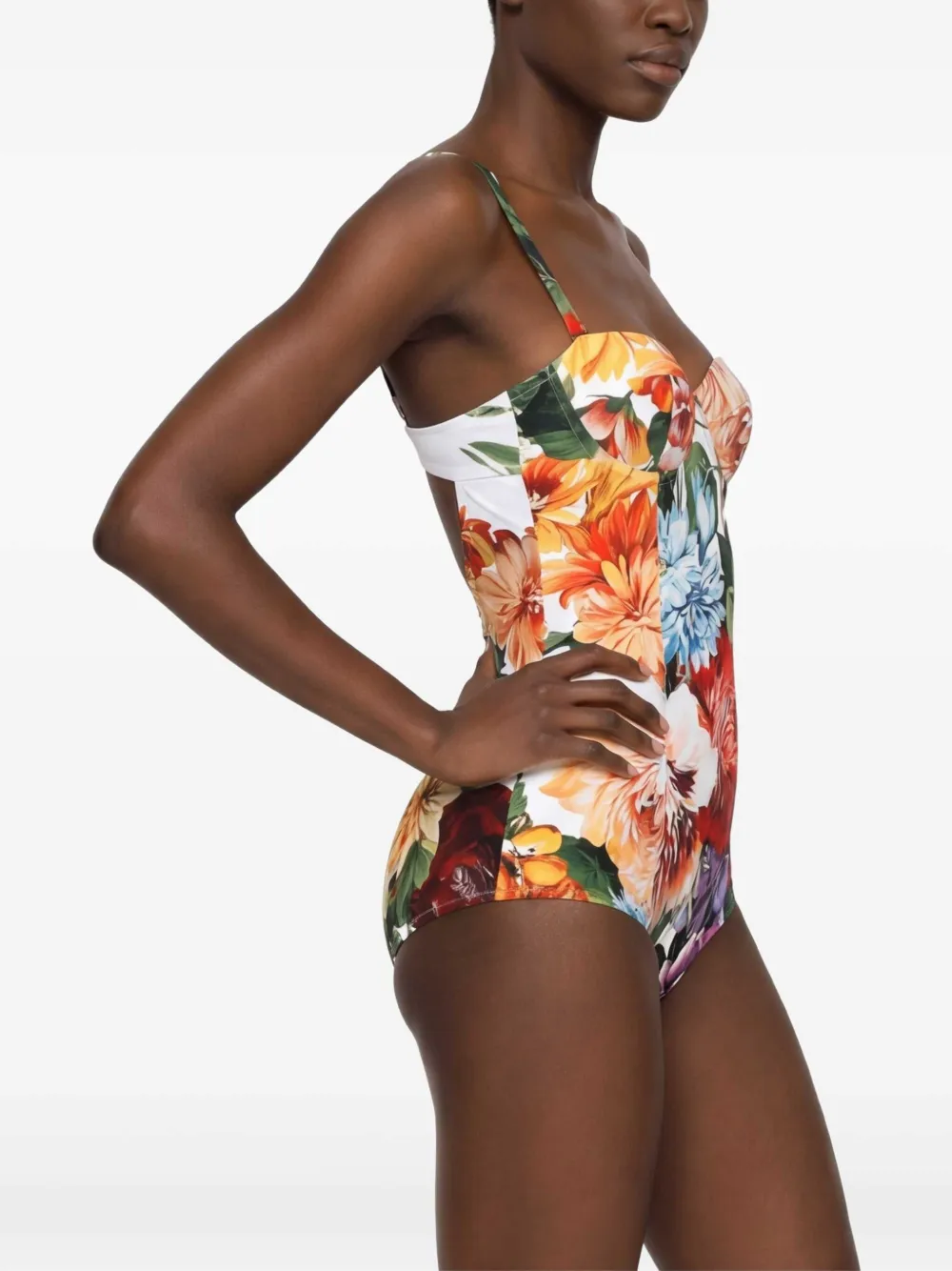 Dolce & Gabbana Badpak met bloemenprint Rood
