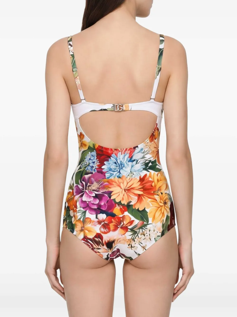 Dolce & Gabbana Badpak met bloemenprint Rood