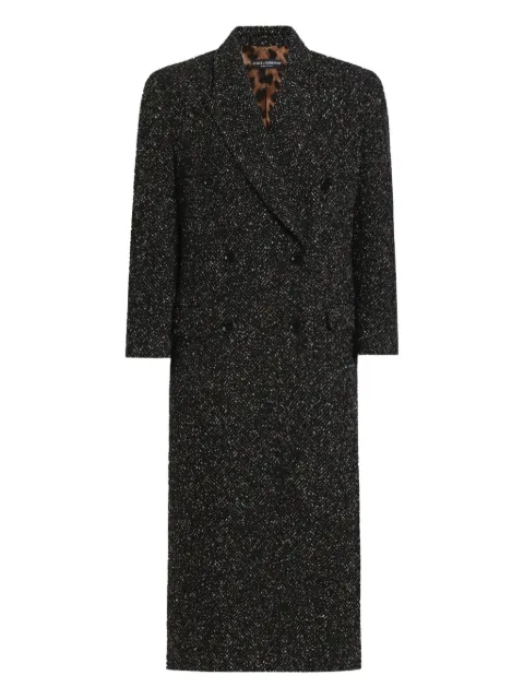 Dolce & Gabbana herringbone-pattern double-breasted coat