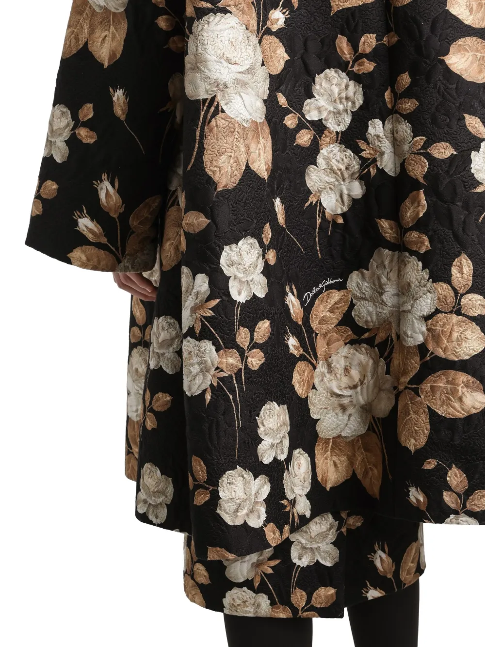 Dolce & Gabbana Jas met roosprint Zwart
