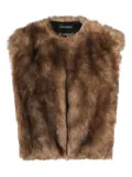 Dolce & Gabbana fur-trimmed gilet - Brown