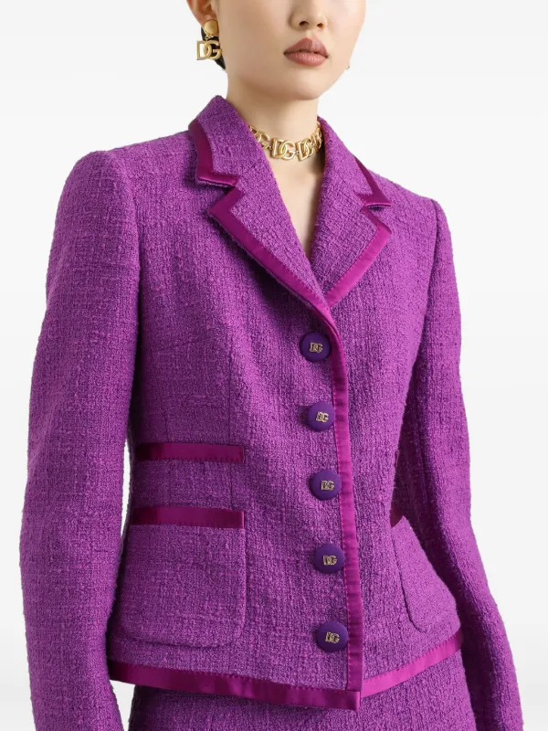 【関税込み】dolce & gabbana Tweed blazer Dolce & Gabbana Tweed Blazer | Purple | FARFETCH