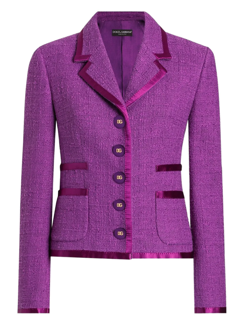 Dolce & Gabbana Tweed blazer Paars