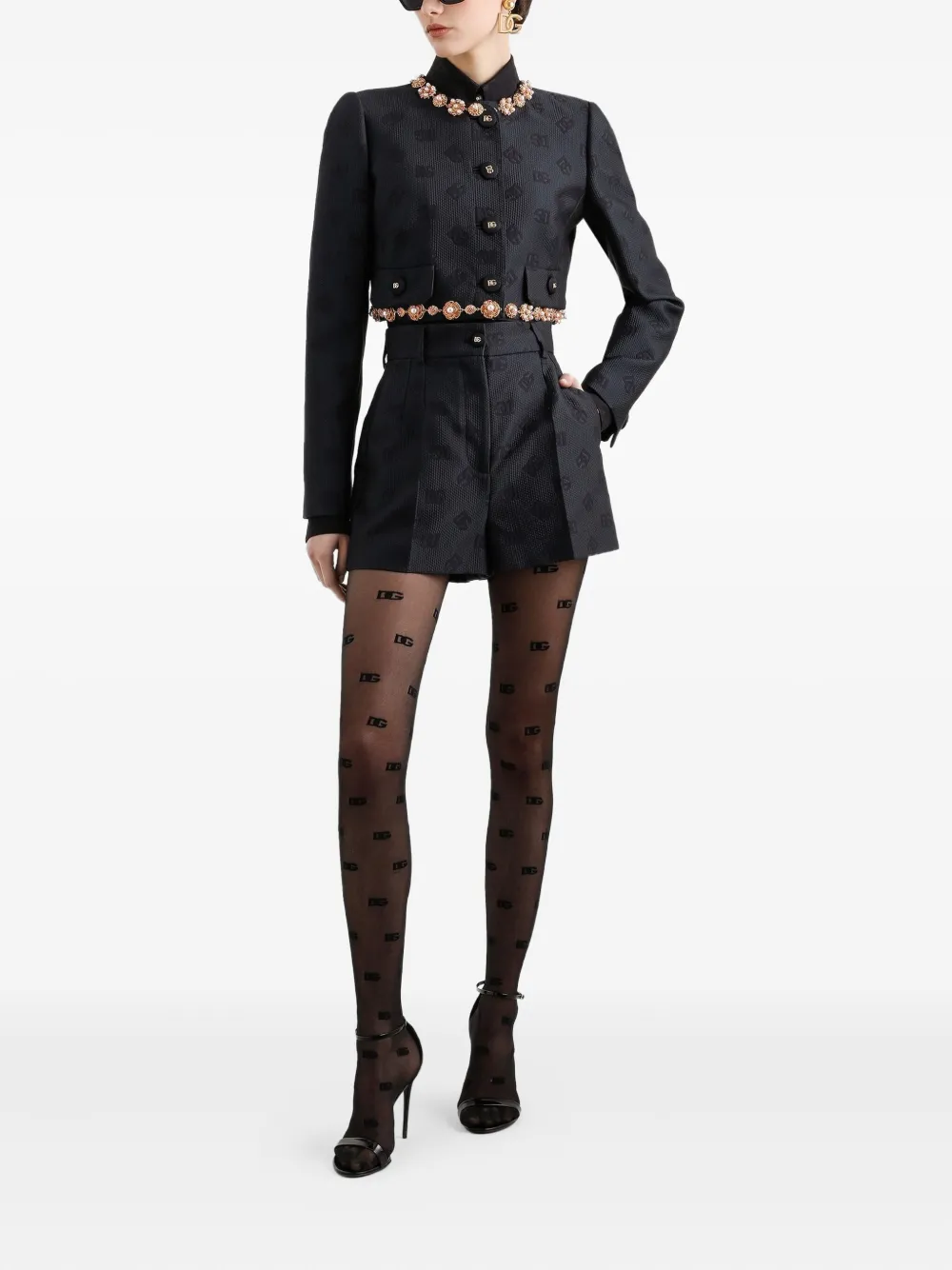 Dolce & Gabbana DG logo-jacquard jacket | Cropped Jackets | Image 2