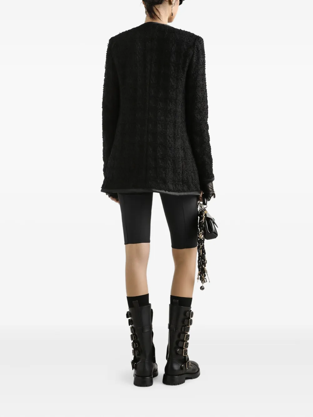 Dolce & Gabbana Button-up jack met textuur Zwart