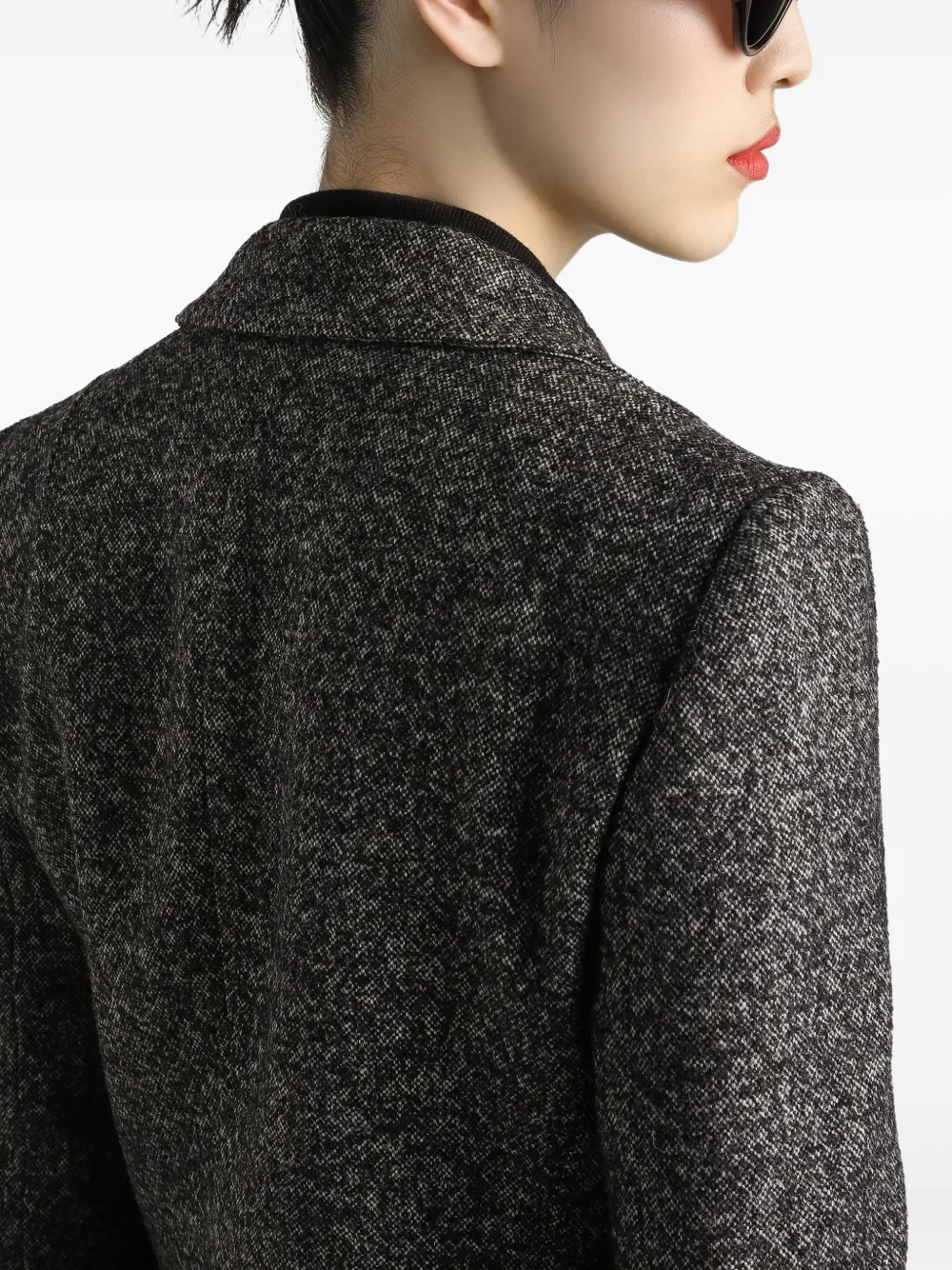 Dolce & Gabbana Tailored Single-breasted Wool Jacket With Textured Fabric In Gray