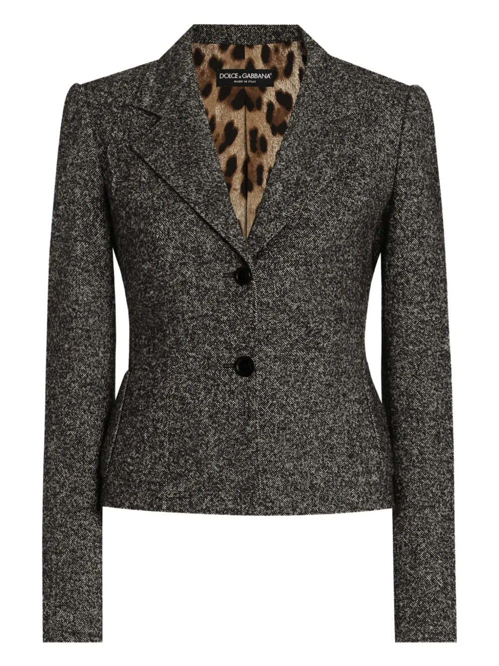 Dolce & Gabbana Mélange-effect Jacket In Gray