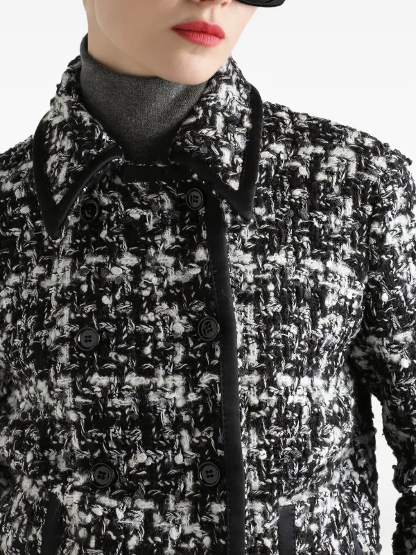 【新品】ドルチェ＆ガッバーナ ツイード ジャケット ブラック 40 Dolce & Gabbana ツイード ジャケット | ブラック | FARFETCH JP