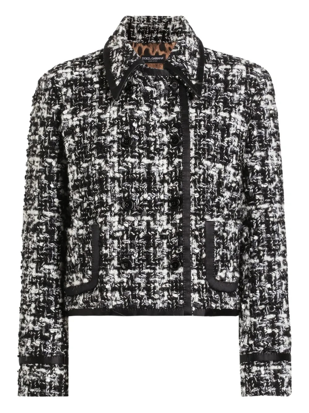 Dolce & Gabbana Wool Blend Tweed Jacket In Multi