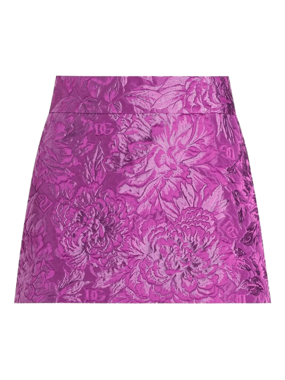 Dolce & Gabbana Mini-rok met jacquard Paars