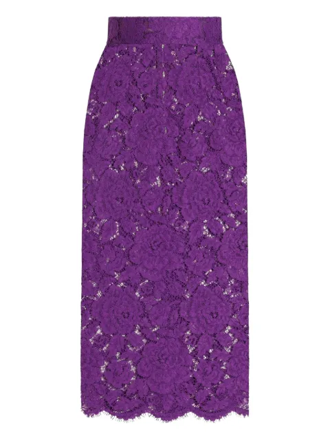 Dolce & Gabbana lace-detailing midi skirt 