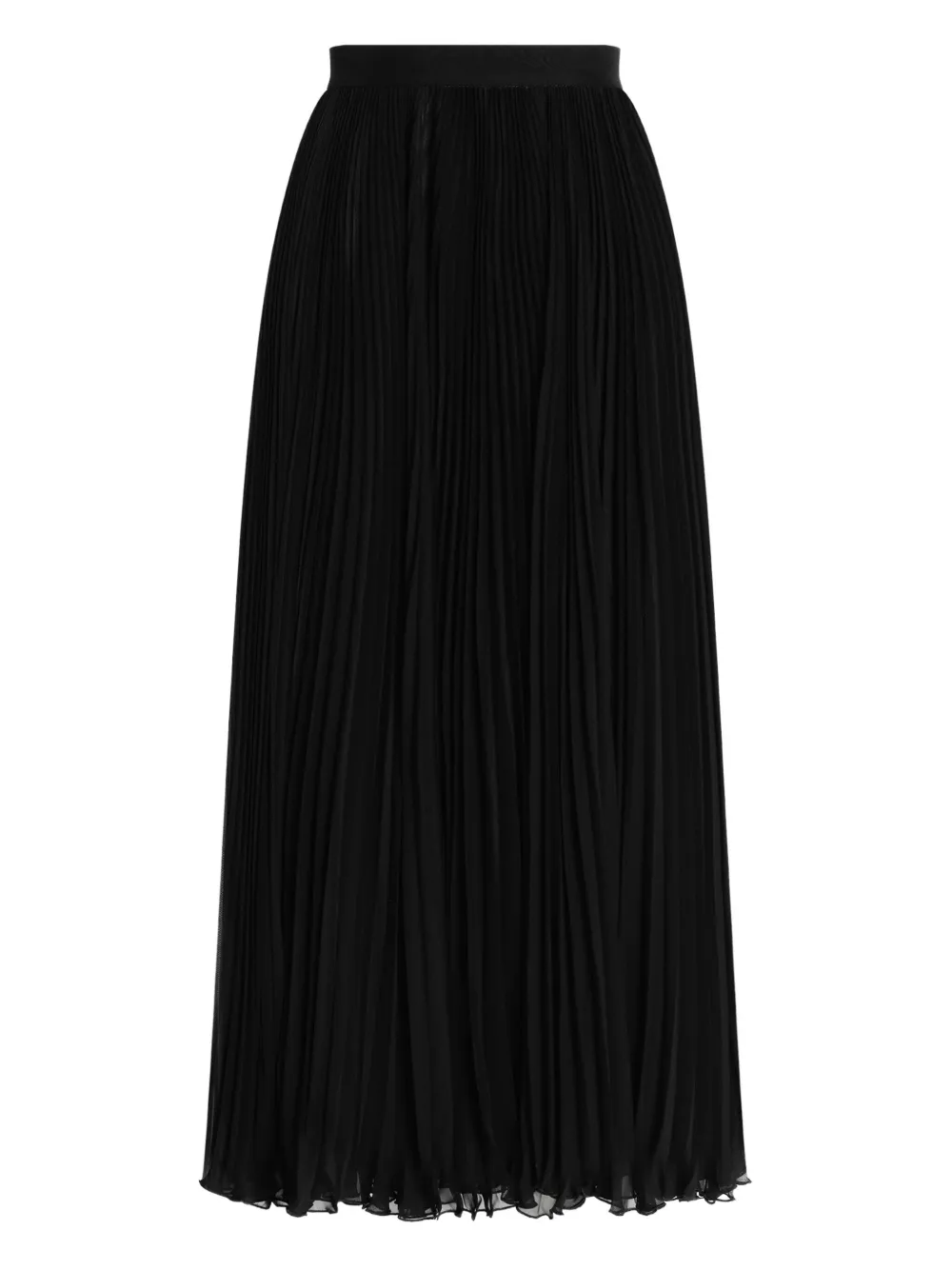 Dolce & Gabbana Pleated Midi Skirt In Black