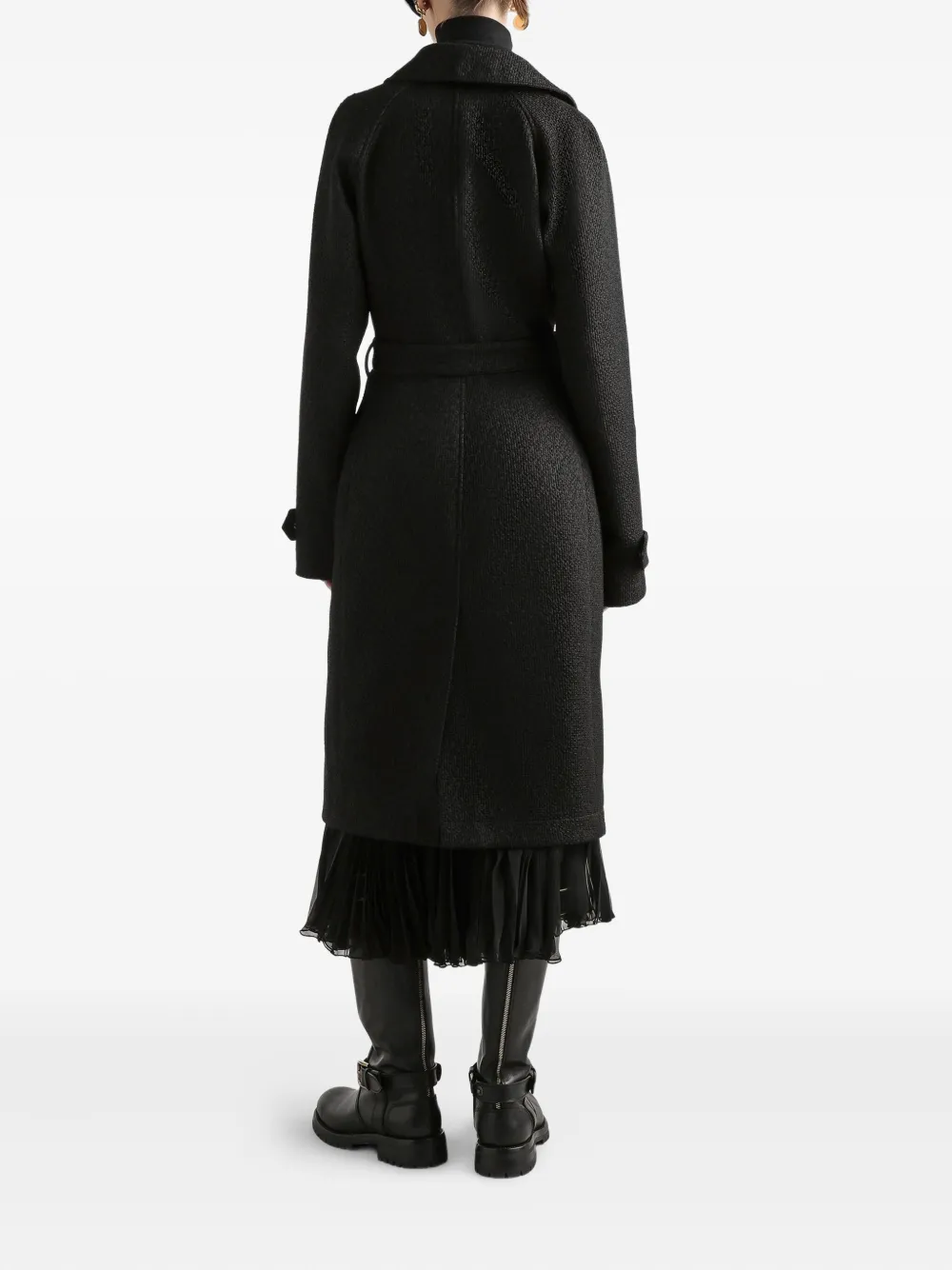 Dolce & Gabbana Pleated Midi Skirt In Black
