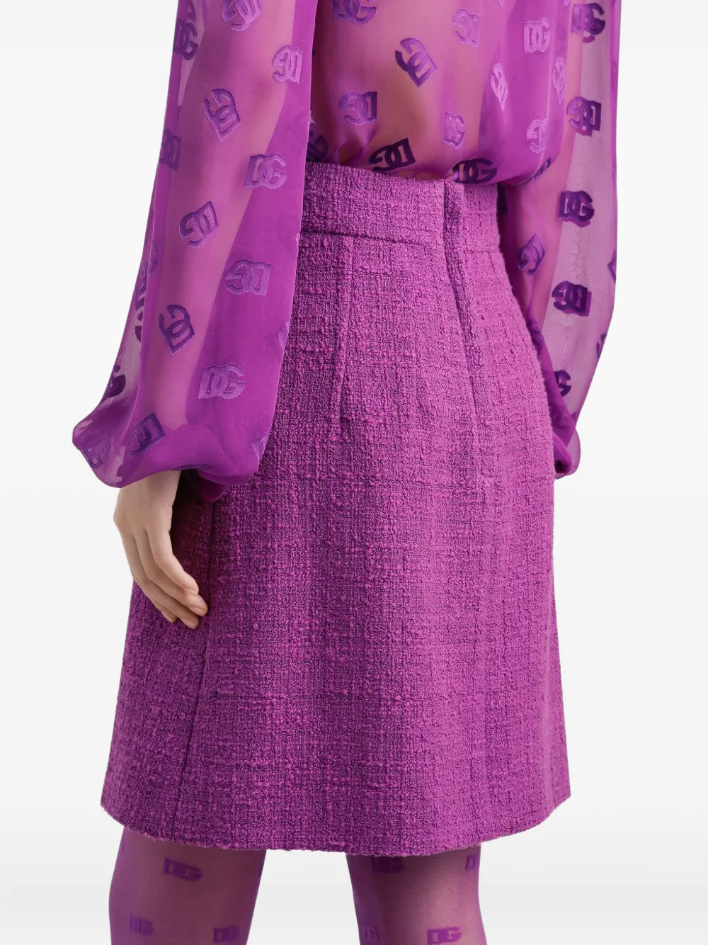 Dolce & Gabbana Mini-rok met textuur Paars