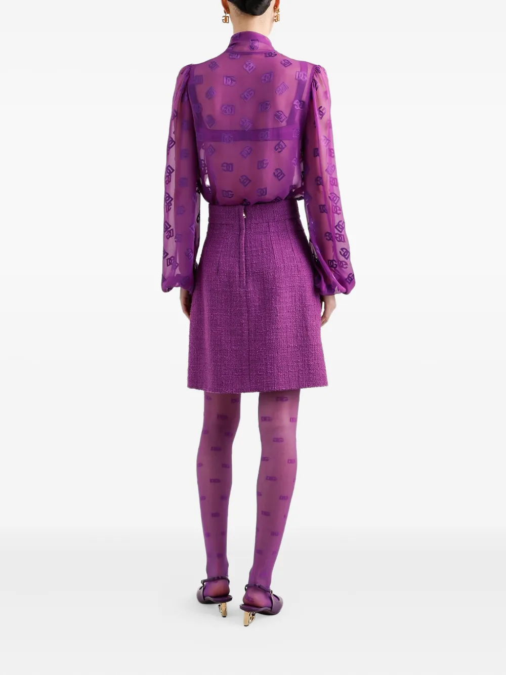 Dolce & Gabbana Mini-rok met textuur Paars