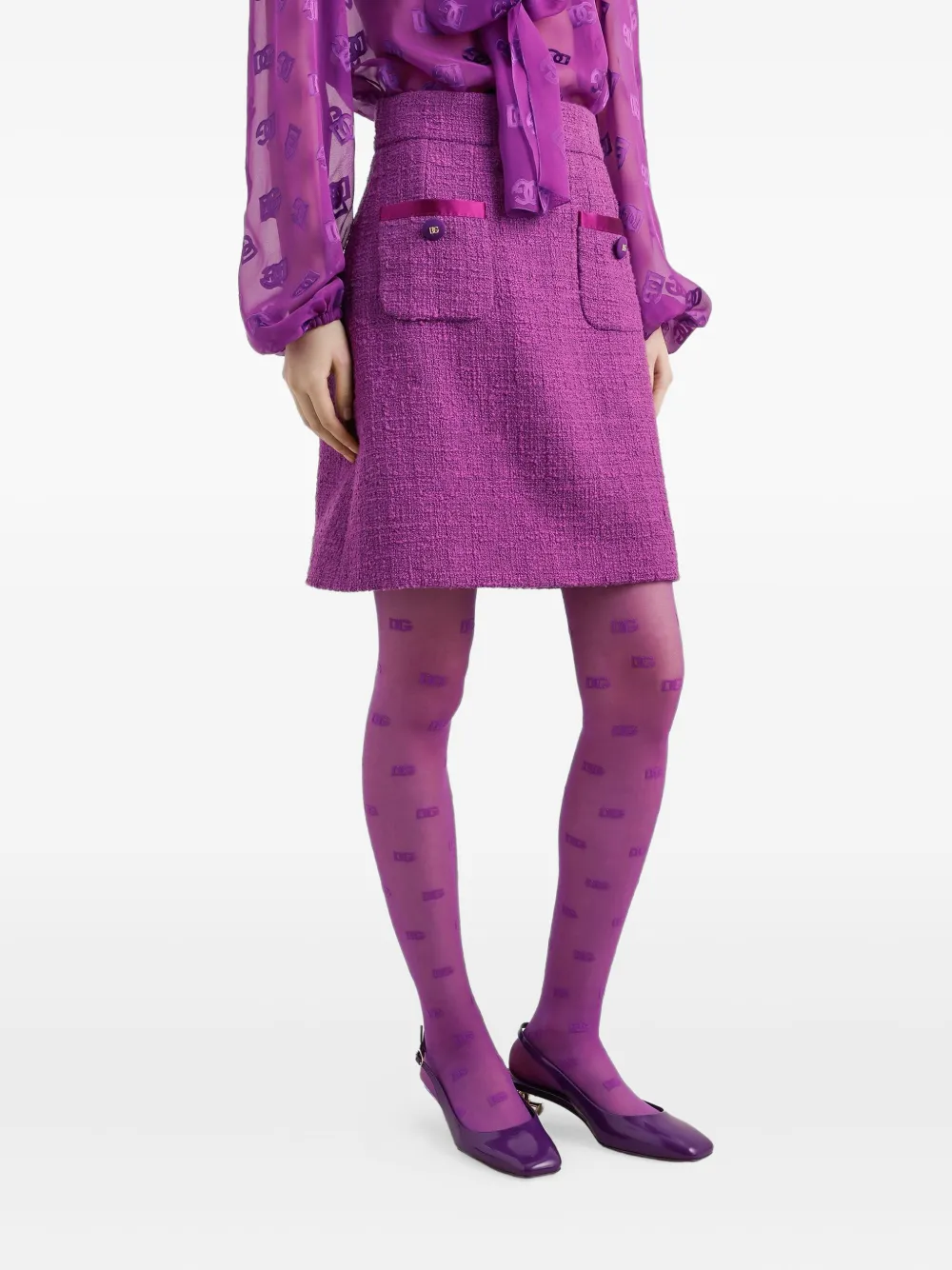 Dolce & Gabbana Mini-rok met textuur Paars